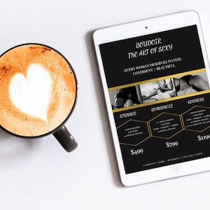 Boudoir Pricing Template | Canva Template | Photography Template | Boudoir Marketing | Boudoir Photography |  Marketing  Photography Pricing