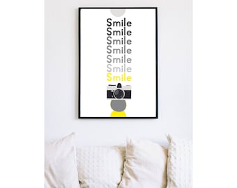 Smile Printable art | Smile Print | Smile Wall Art | Printable Wall Art Print | Smile Poster Digital Print | Home Decor | Inspirational Art