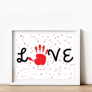 Amor, Tarjeta del Día de San Valentín, Manualidades para niños, Actividad de artesanía de arte, Recuerdo de memoria para niños pequeños de bricolaje, Tarjeta para niños, Descarga digital instantánea