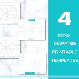 Printable Mind Mapping Planner | Visual Planner | Mind Map Template | Brain Storming Bundle | Mind Map Diagram