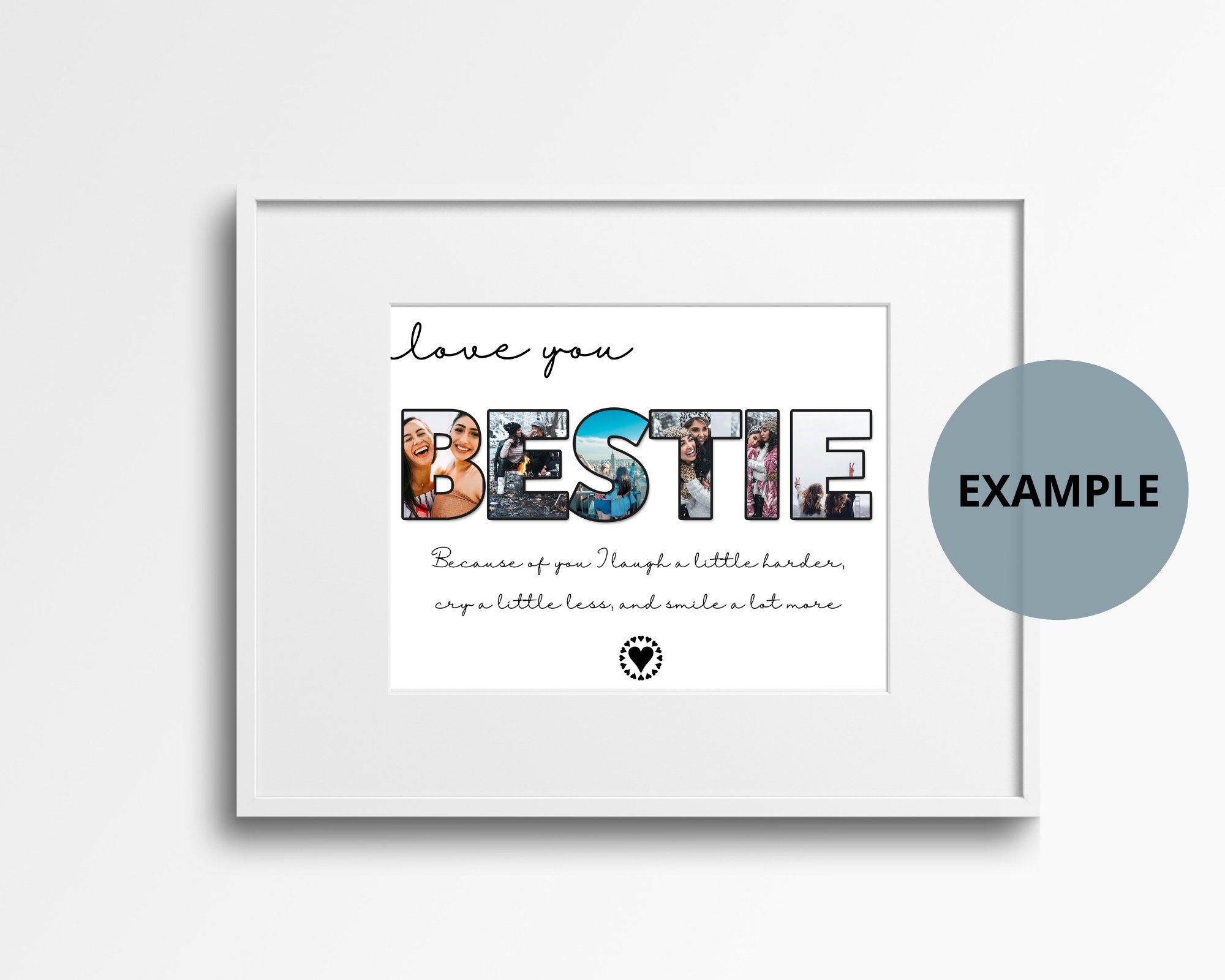 Brkpy Kosmetiktasche "Bestie Definition" | Doppelseitig Bedruckt, Ca. 24x17 Cm | Geschenk Für Freundin, Schwester, College-Abschluss