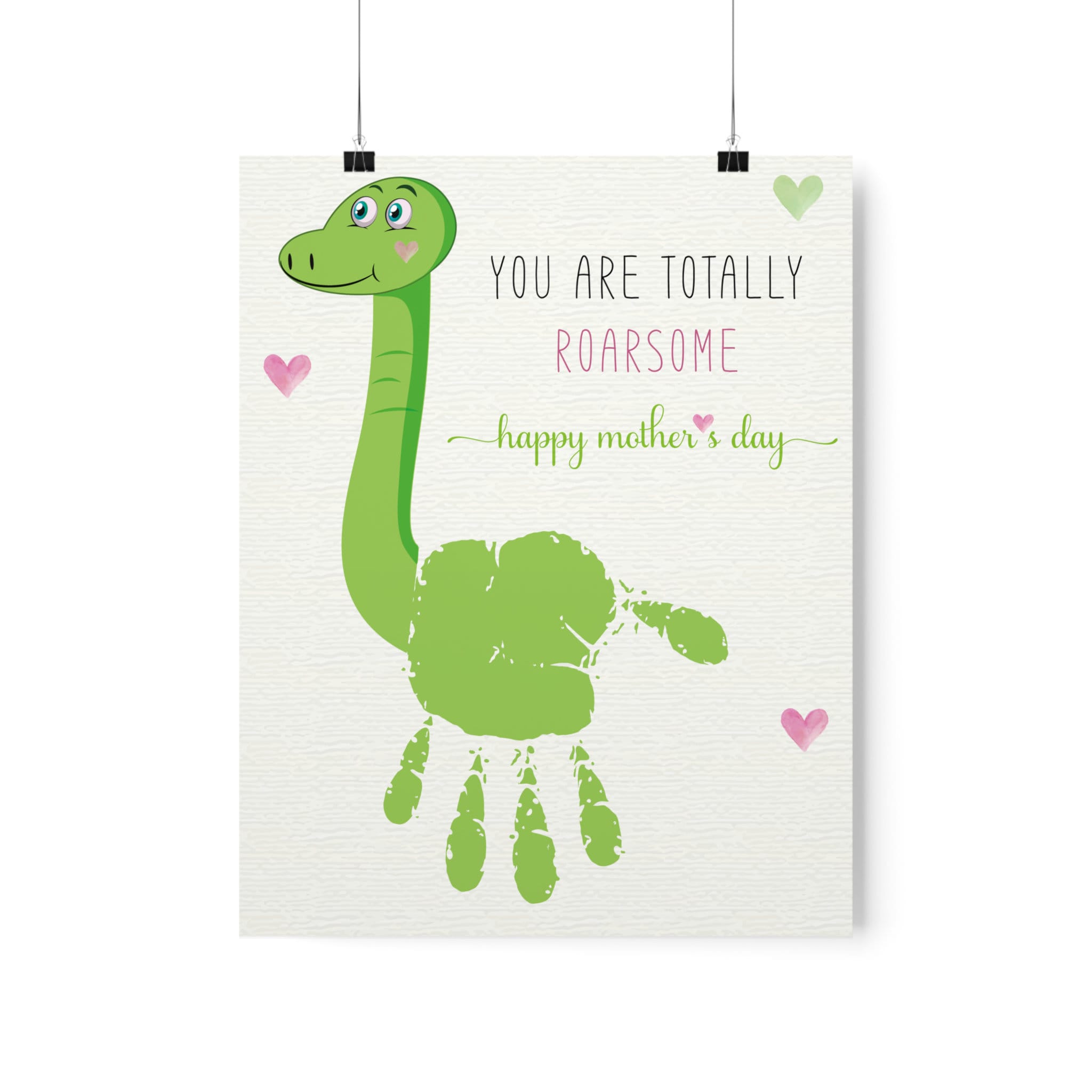 Mom You Are Totally Roarsome / Handprint Art Kids Baby Craft 