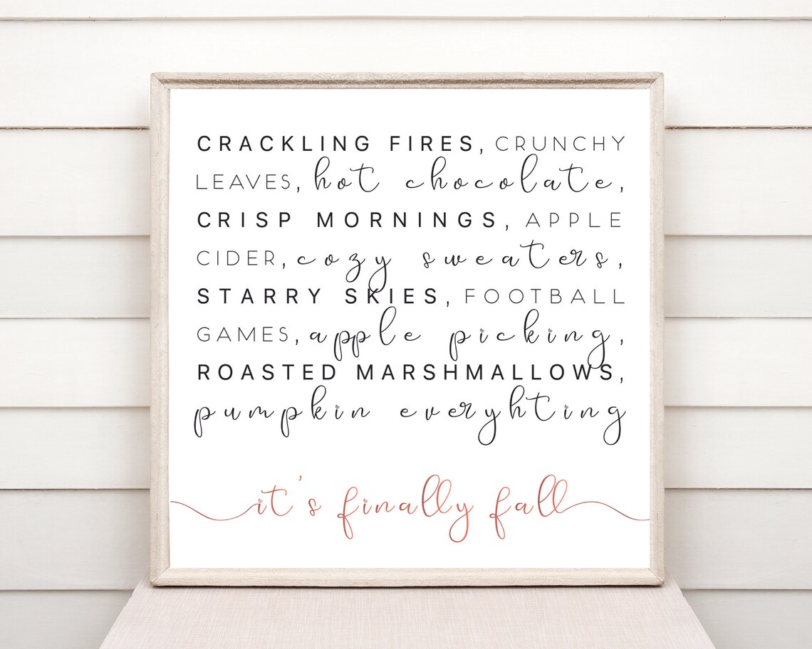 It's Finally Fall Sign | Fall Decor | Rustic Sign | Crisp Mornings ...