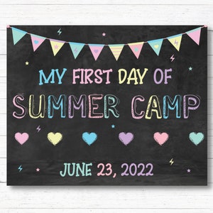 Summer Printable, First Day of Summer Printable, Summer Camp Sign ...