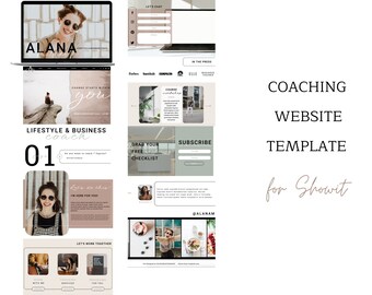 Showit Template for Coaches, Business and Lifestyle Coaching Template Website, Mindset Coach, Fitness Coach, Instant Download