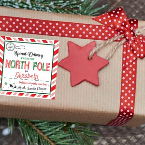 Personalized Christmas Gift Printable Stickers Labels From Santa ...