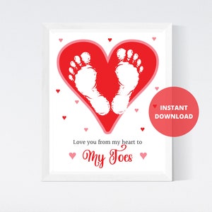 Carte d'activité de la Saint-Valentin, artisanat pour les enfants, activité d'artisanat d'art pour enfants en bas âge de bébé, imprimable, souvenir de mémoire de bricolage, téléchargement immédiat