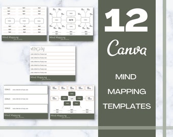 Canva Mind Mapping Planner | Visual Brainstorm Template (Digital Download)
