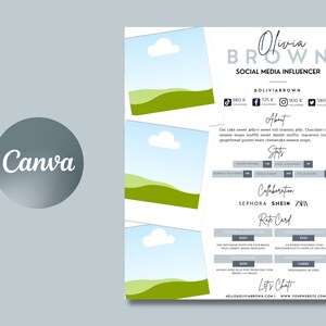 Media Kit Template Canva | Blog Rate Sheet | Blogger Media Kit ...