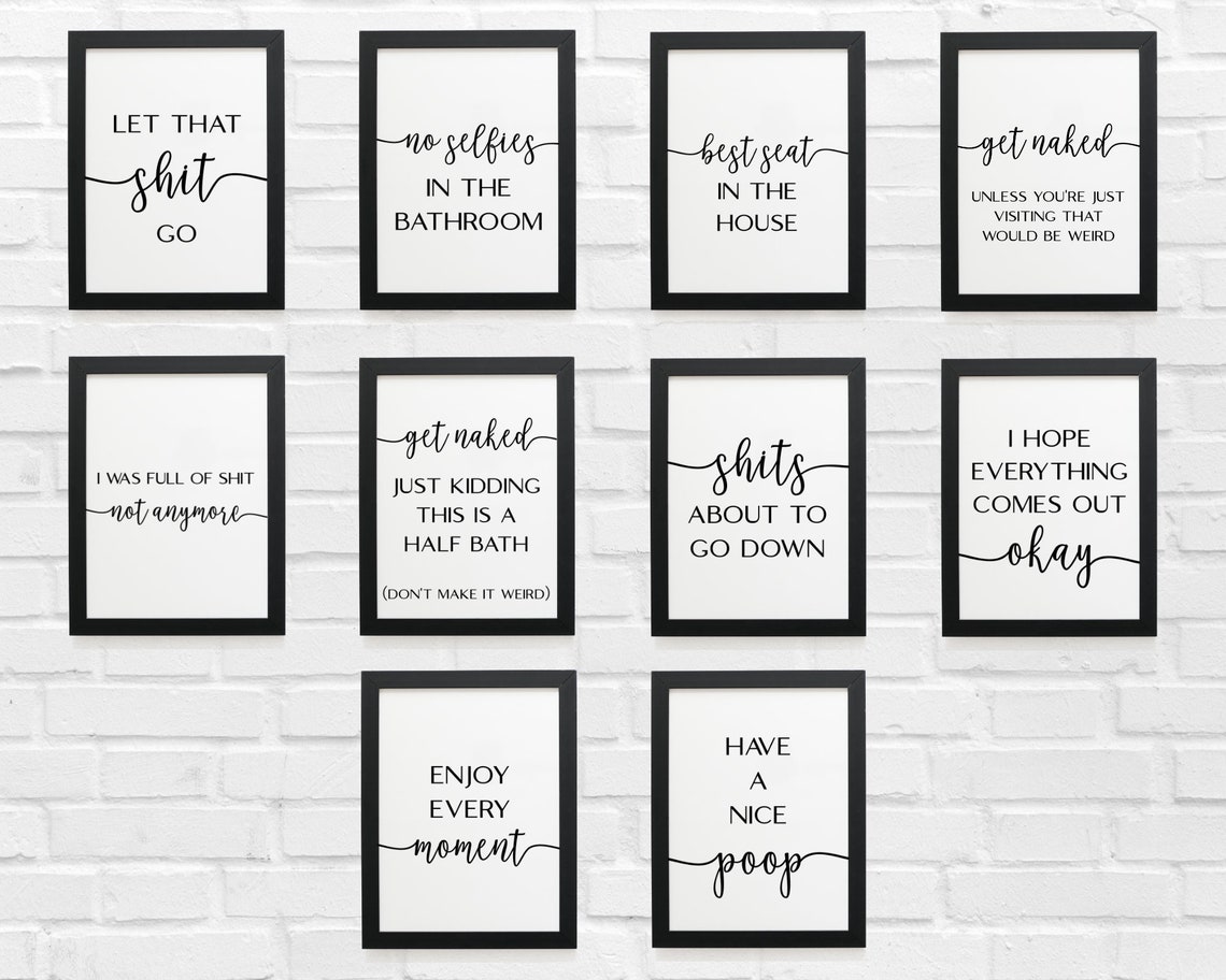 Set of 22 Bathroom Prints Home Decor Posters Bathroom - Etsy