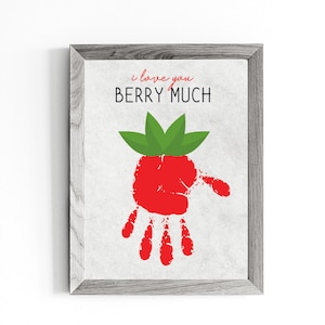 Je t'aime Berry Much , artisanat d'art pour bébé enfant en bas âge, fraise, mémoire souvenir, carte imprimable, souvenir de mémoire bricolage, téléchargement immédiat
