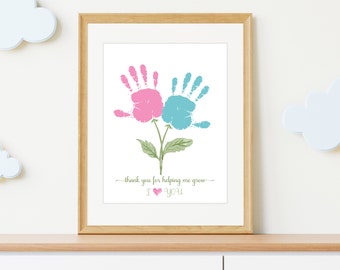 Dad Handprint Activity Craft, Fathers Day Handprint, Baby Toddler Kids Art Craft, DIY Fathers Day Printables, Keepsake Memory, Dad Printable