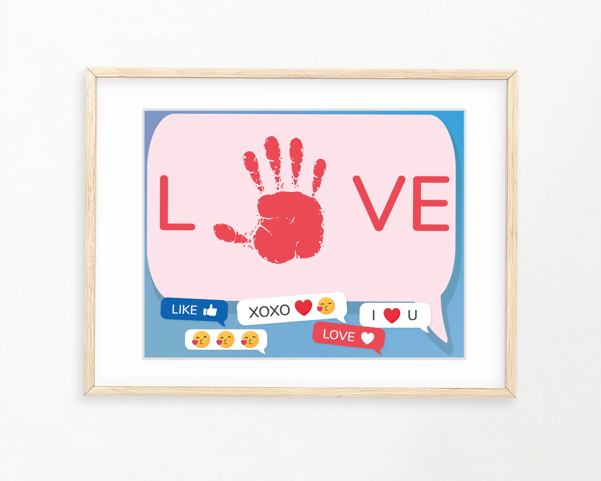 Love Emoji Handprint Art, Baby Toddler Kids Art Crafts, Keepsake…