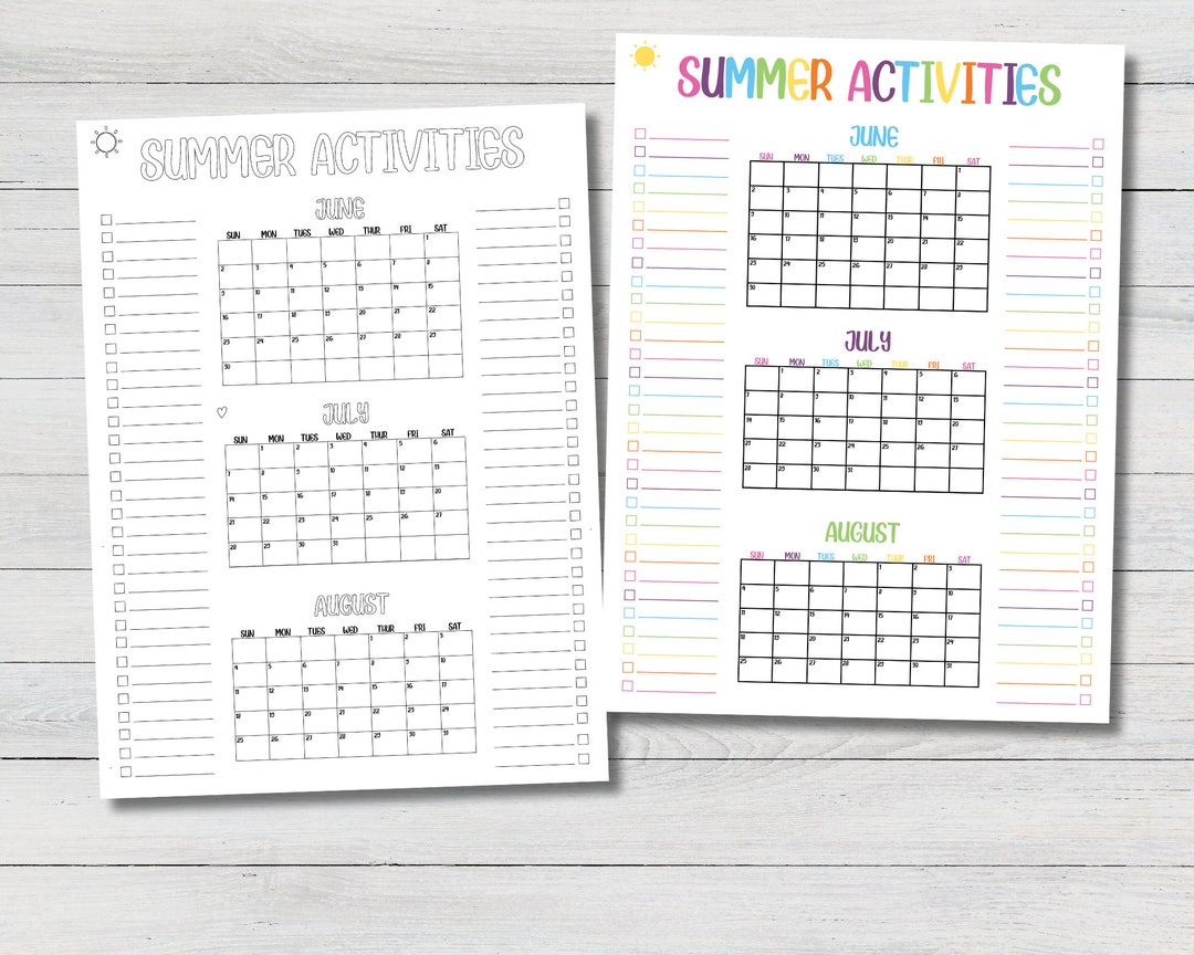 2024 Summer Printable Calendar - Il 1080xN.5867652803 78o6 