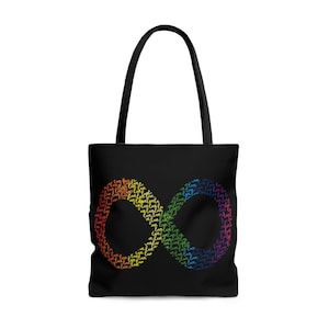 Love Infinity Autism Awareness Tote Bag, Special Needs Teacher Gift, Autism Mom Gift, Autism Love Bag, Autism Awareness Bag