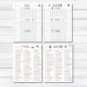 Spring Summer Fall Winter Printable Calendar, Kids Activities Calendar ...