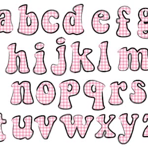 Pink Pattern PNG Letters Printable PNG Abc's Girls Png - Etsy