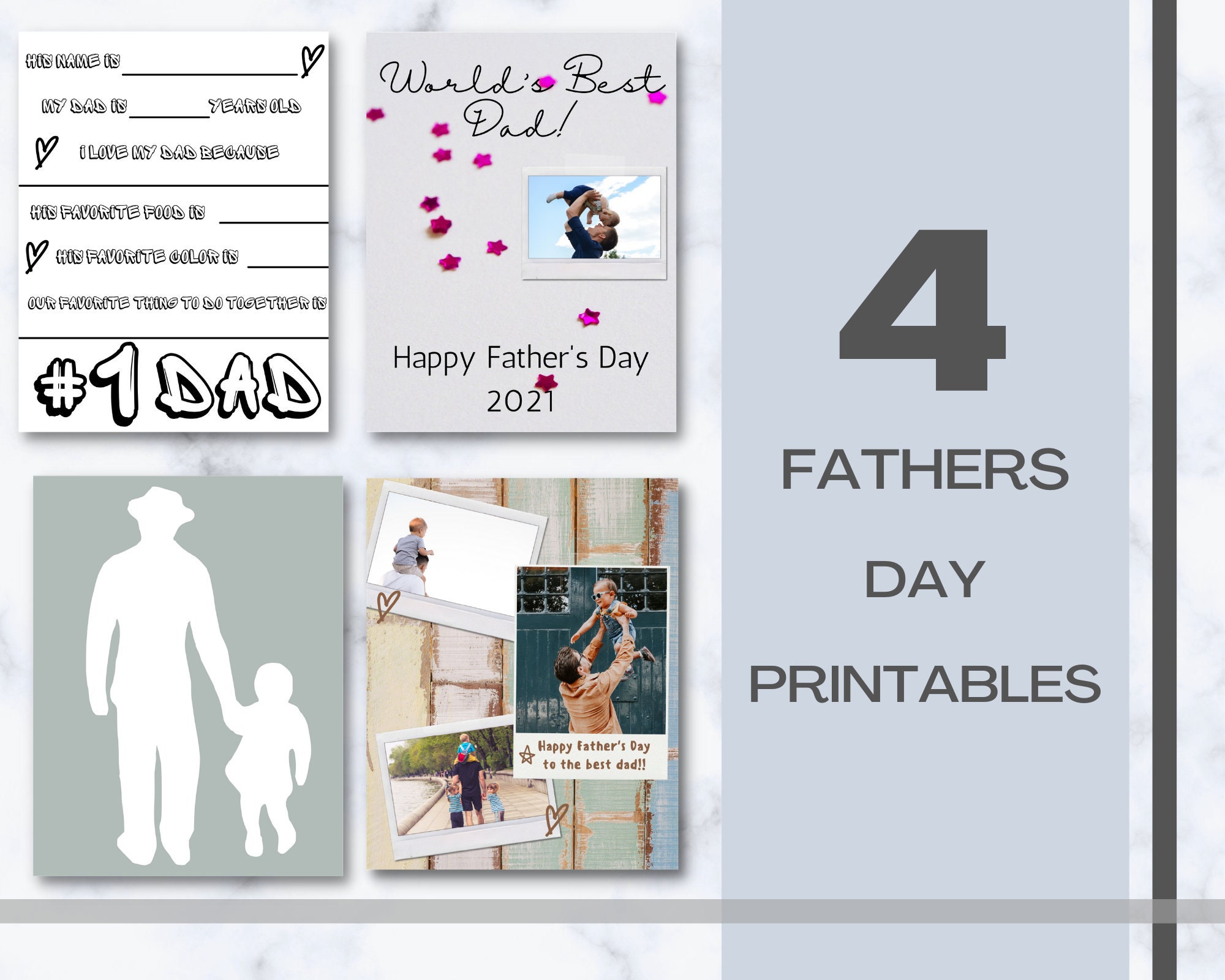 Fathers Day Printable Card All About Dad Fill in Template - Etsy