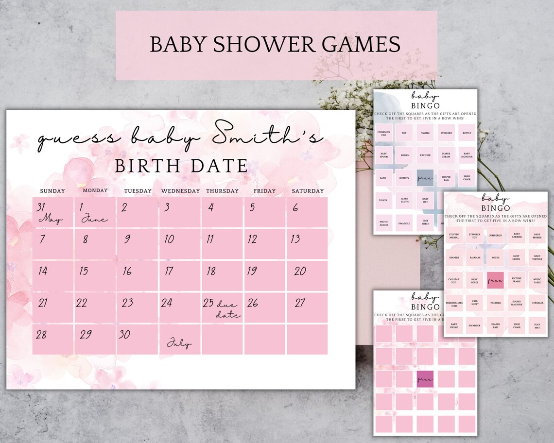 All Things Baby Shower Bundle Printable Baby Shower Etsy