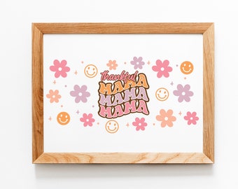 Thankful Mama Mama Mama, Fall PNG, Thanksgiving PNG, Thanksgiving Sublimation Design, Hippie Mama, Thankful PNG, Retro Thanksgiving Png