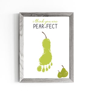 Creo que eres perfecto para bebés, manualidades para niños pequeños, memoria de recuerdo de pera, tarjeta imprimible, recuerdo de memoria de bricolaje, descarga instantánea