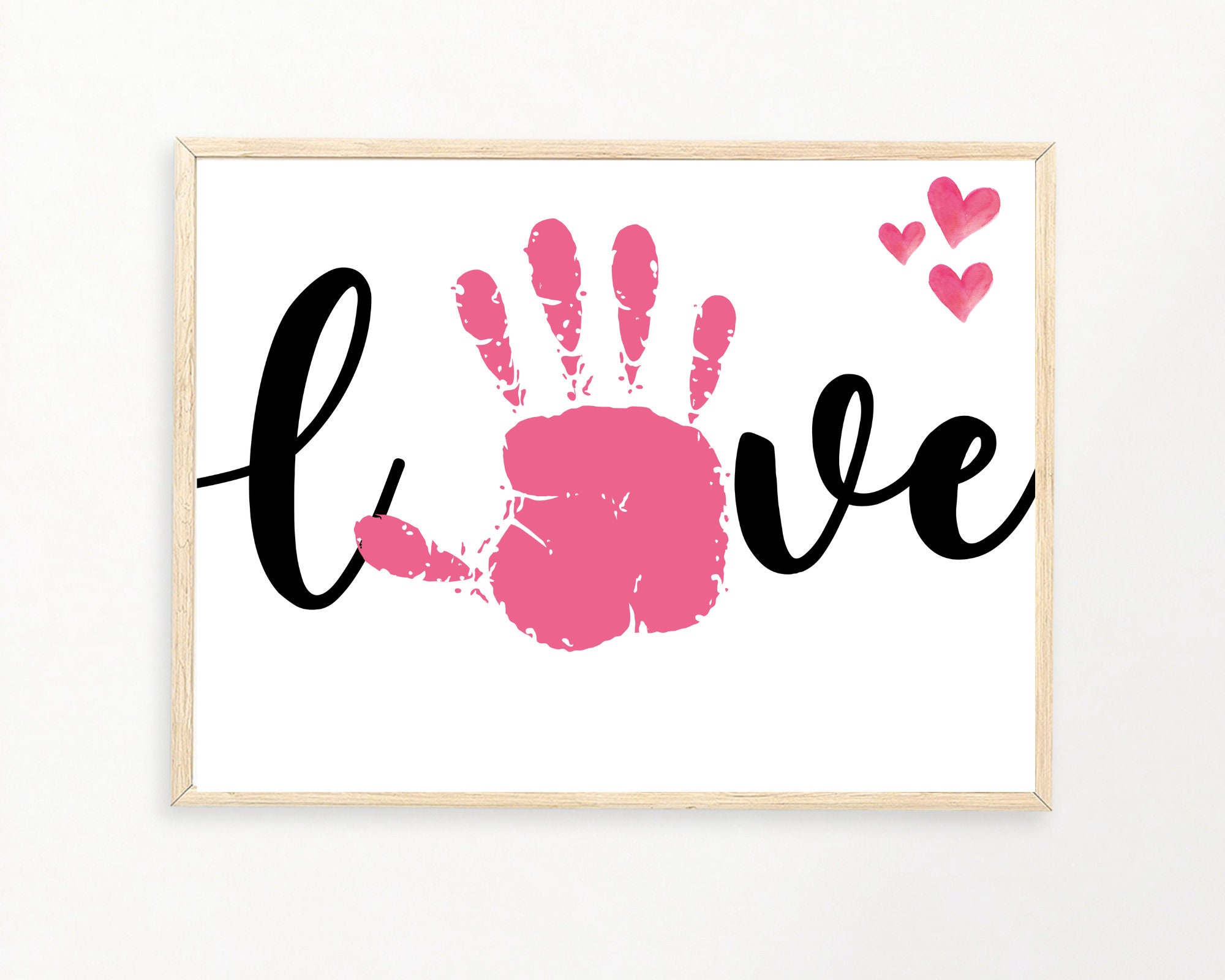 Set of 3 Valentine's Day Handprint Art Bundle, DIY Kids Craft, Love ...