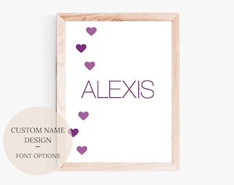 Aangepaste naam afdrukken, baby naam afdrukken, kunst aan de muur kinderkamer, aangepaste naam babygift, afdrukbare Wall Art, kinderkamer Wall Decor, aangepaste afdrukbare