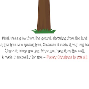 Christmas Tree Handprint Art, Xmas Printable, Christmas Craft Keepsake Art, Christmas DIY Kid Crafts, Tree Craft Project, Instant Download image 3