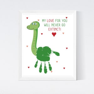 Tarjeta de amor para mamá, artesanía artística con huellas de manos, día de San Valentín, regalo del día de la madre, signo de mamás, recuerdo de memoria para niños pequeños, tarjeta imprimible