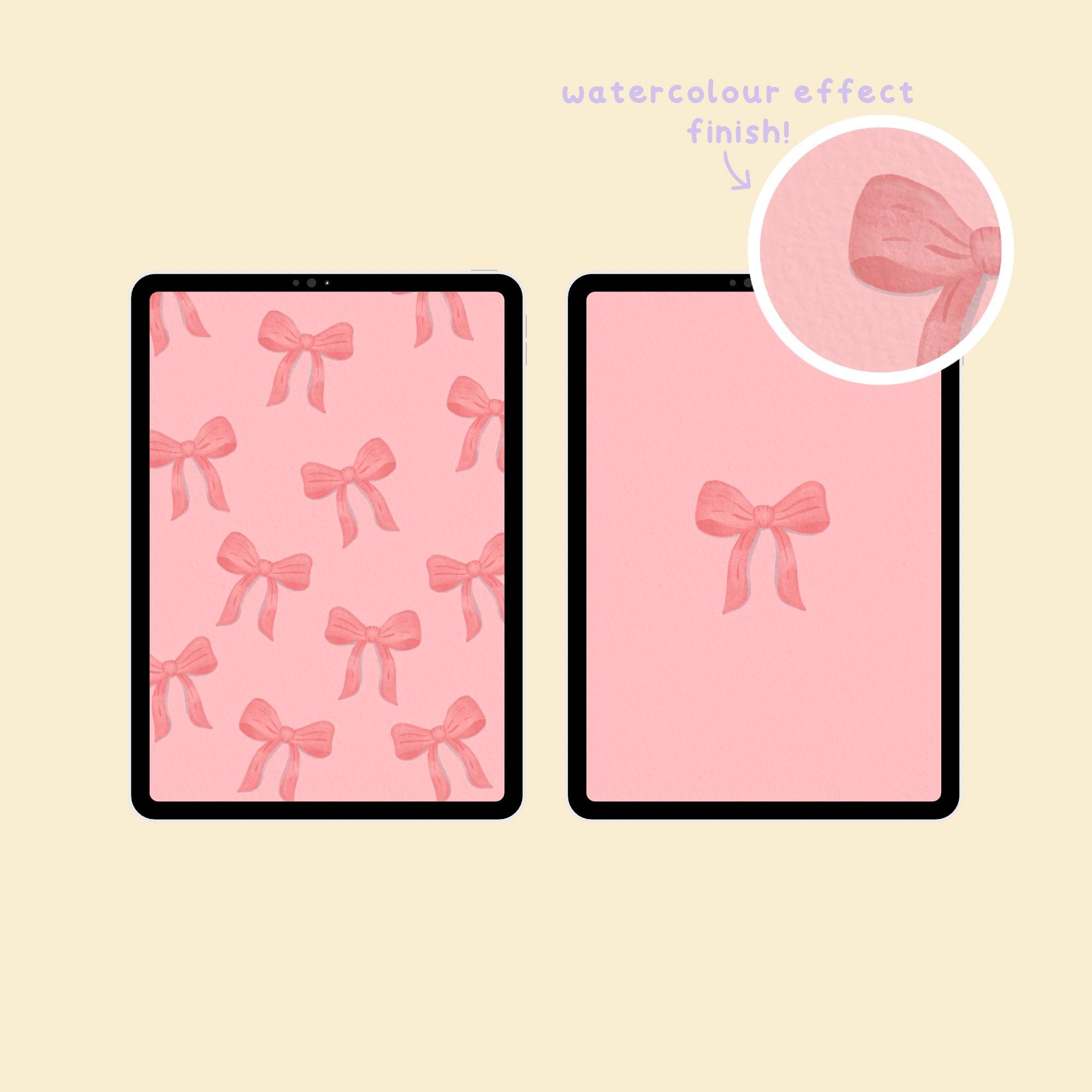 Pink Bow Coquette Aesthetic Wallpaper Cute Pink Screensaver Instant