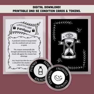 Printable Condition Cards and Tokens - Dnd 5e - RPG - Digital Download ...