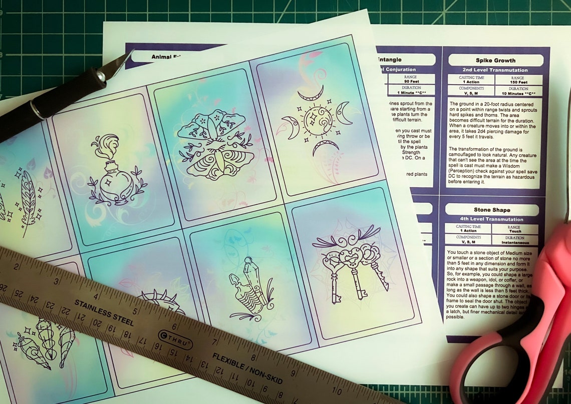Druckbare Zauberkarten DnD 5e PDF ausfüllbar Digitaler Etsy.de