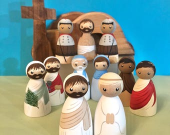 Easter story peg doll set for early years learning resources and Easter decoration