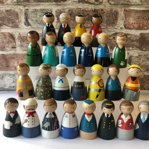 wooden people figures
