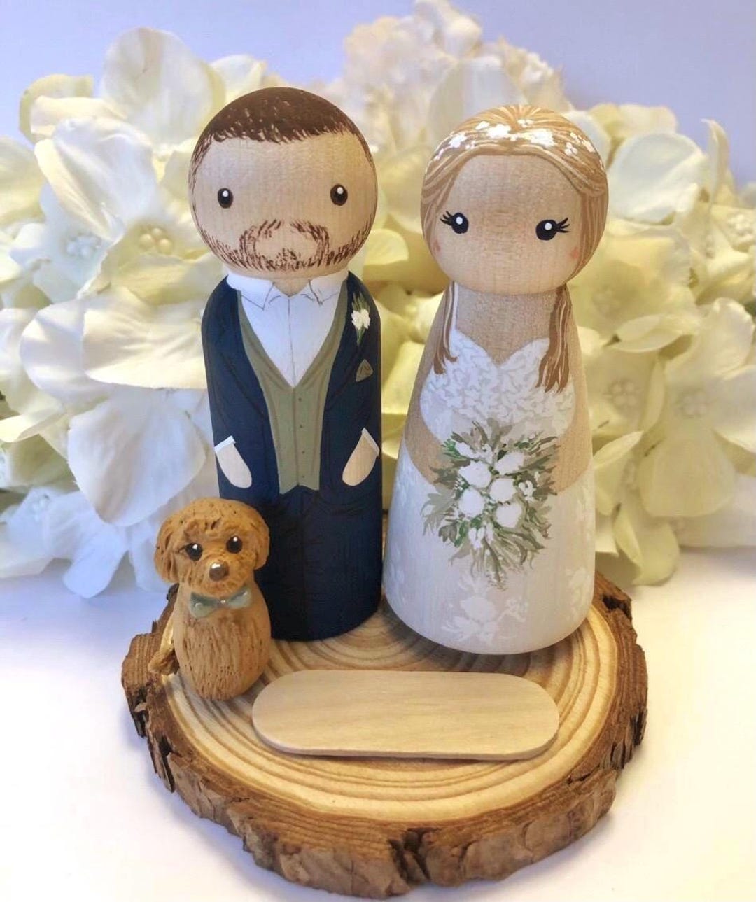 Personalised Wedding Cake Topper Peg Doll Brides, Grooms and Family ...