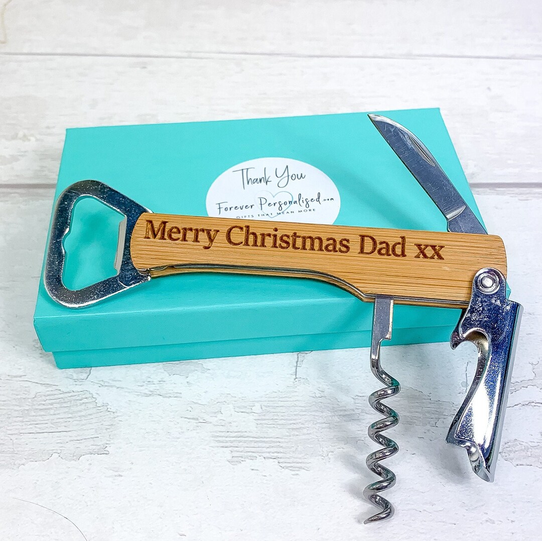 Personalised Corkscrew Bottle Opener With Gift Box. Ideal Gift Etsy UK
