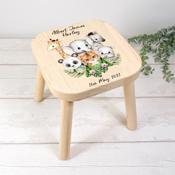 Wooden animal stool hotsell