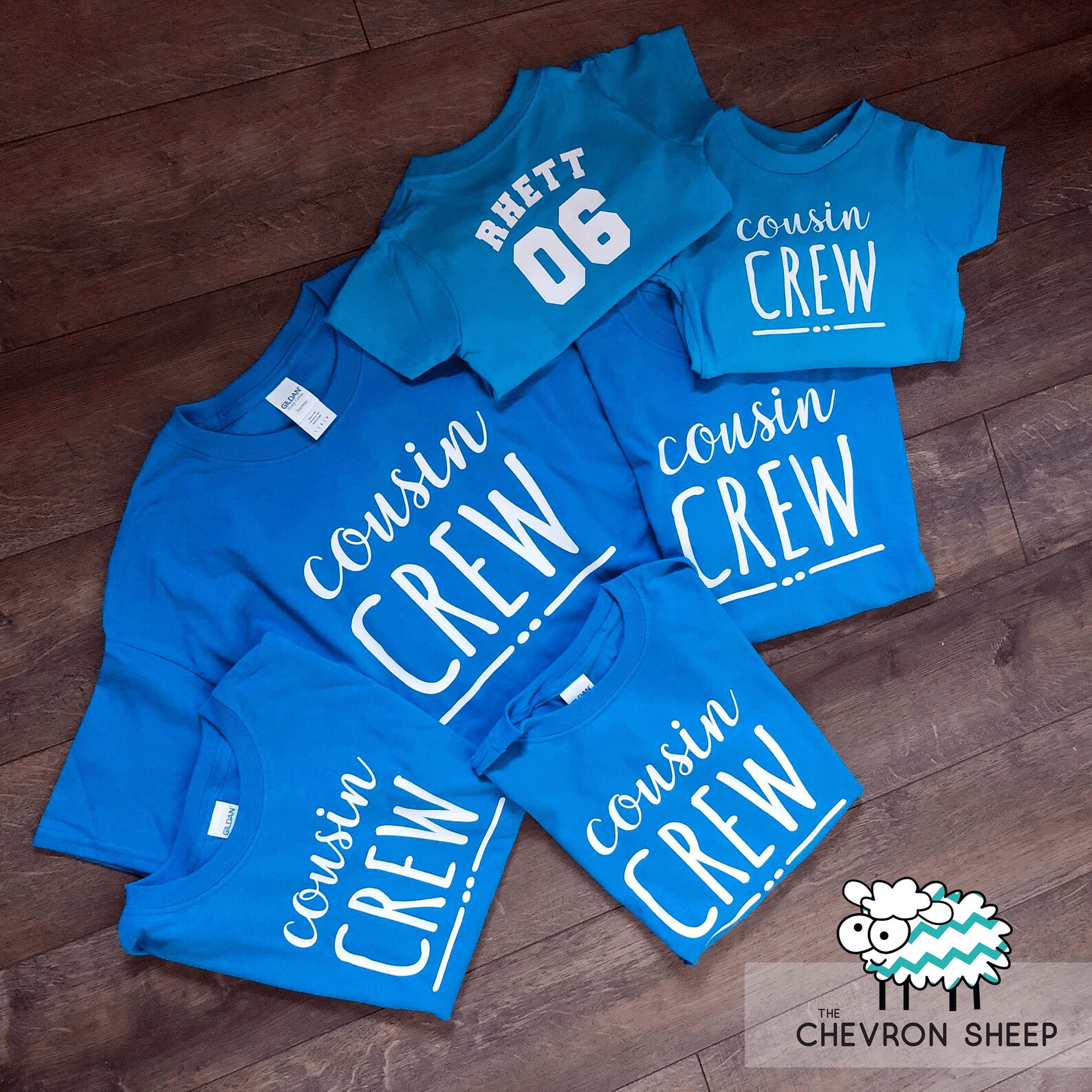 Kid's Cousin Crew Tshirt With Number on Back Etsy