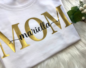 Mom T-Shirt | Personalized Shirt | Family Shirt | Mom Shirt | Girl's T-Shirt | Baby Clothes | Christening Gift | Birth Gift