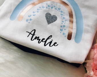 T-Shirt Mädchen | Regenbogen Shirt | Rainbow | Kinder T-Shirt | mit Namen | Geschenk | T-Shirt mit Name personalisiert | Individuell