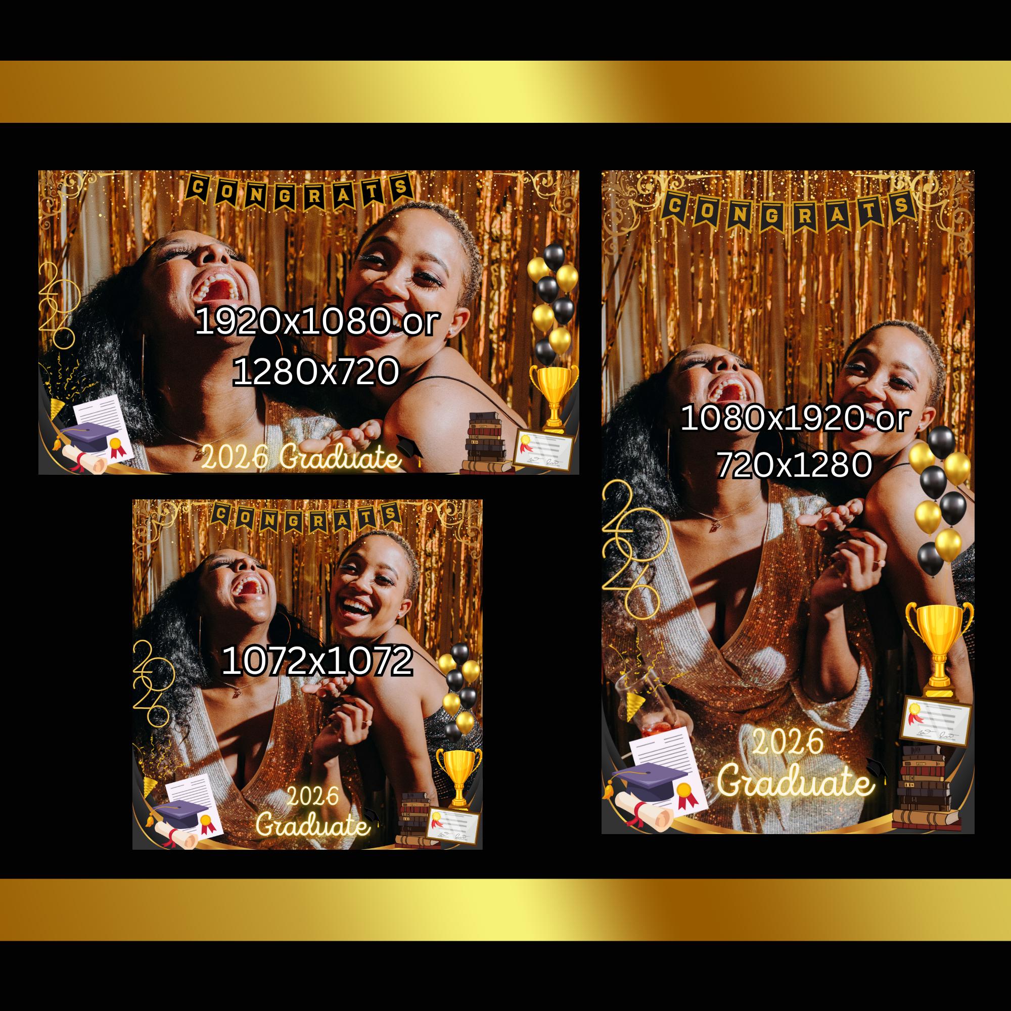Grad Overlay 2026 Graduation 360 Photo Booth Overlay for 360 Video BUNDLE 2025 ...