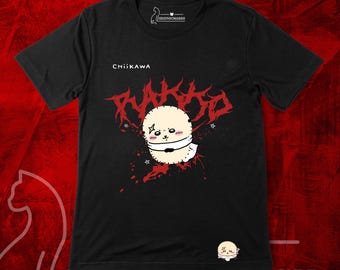 Rakko Chiikawa Grunge shirt Red design Rakko Funny