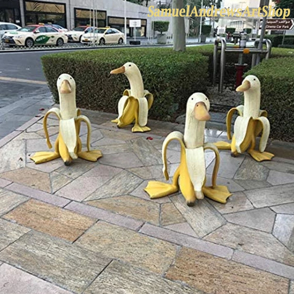 Banana Duck Creative art Banana garden decoration Duck banana Etsy