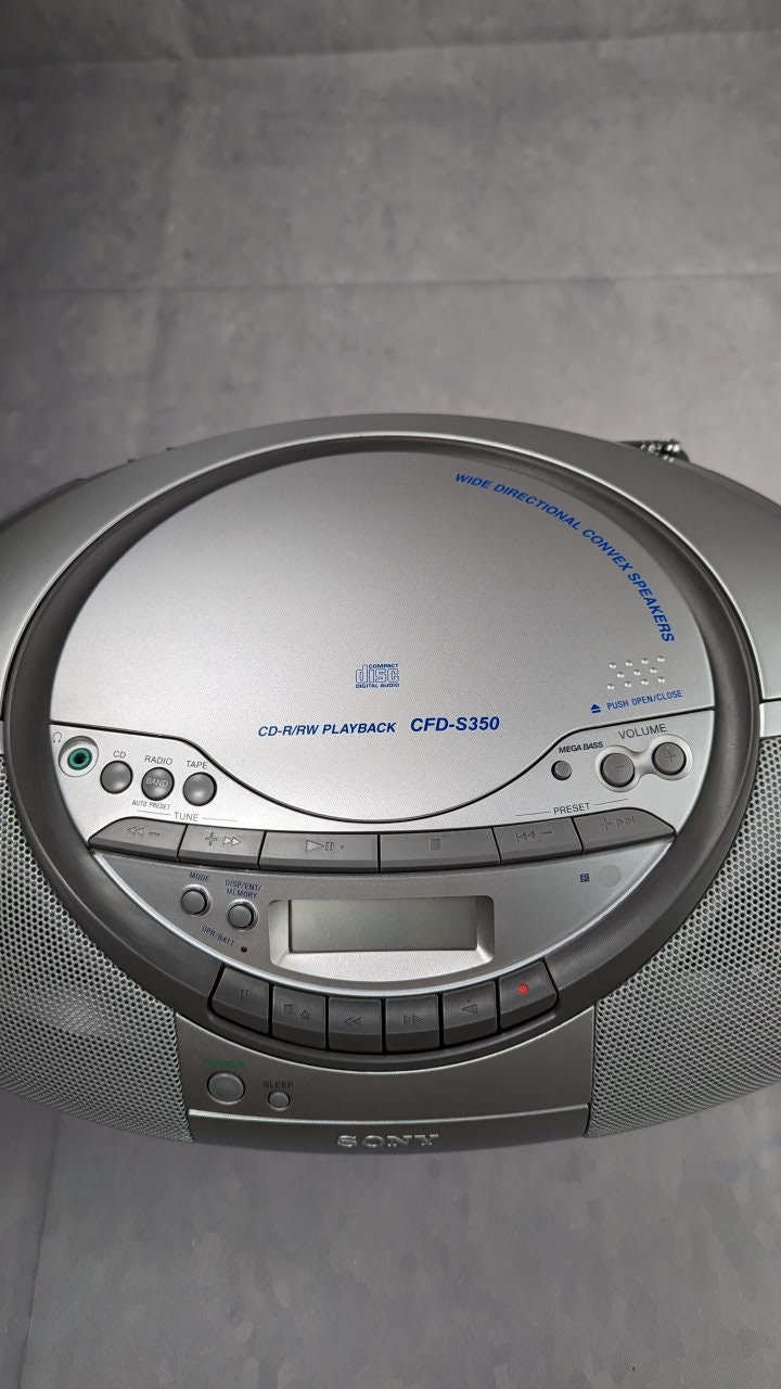 Sony CFDS350 Portable Radio/cassette/cd Player Boombox Etsy