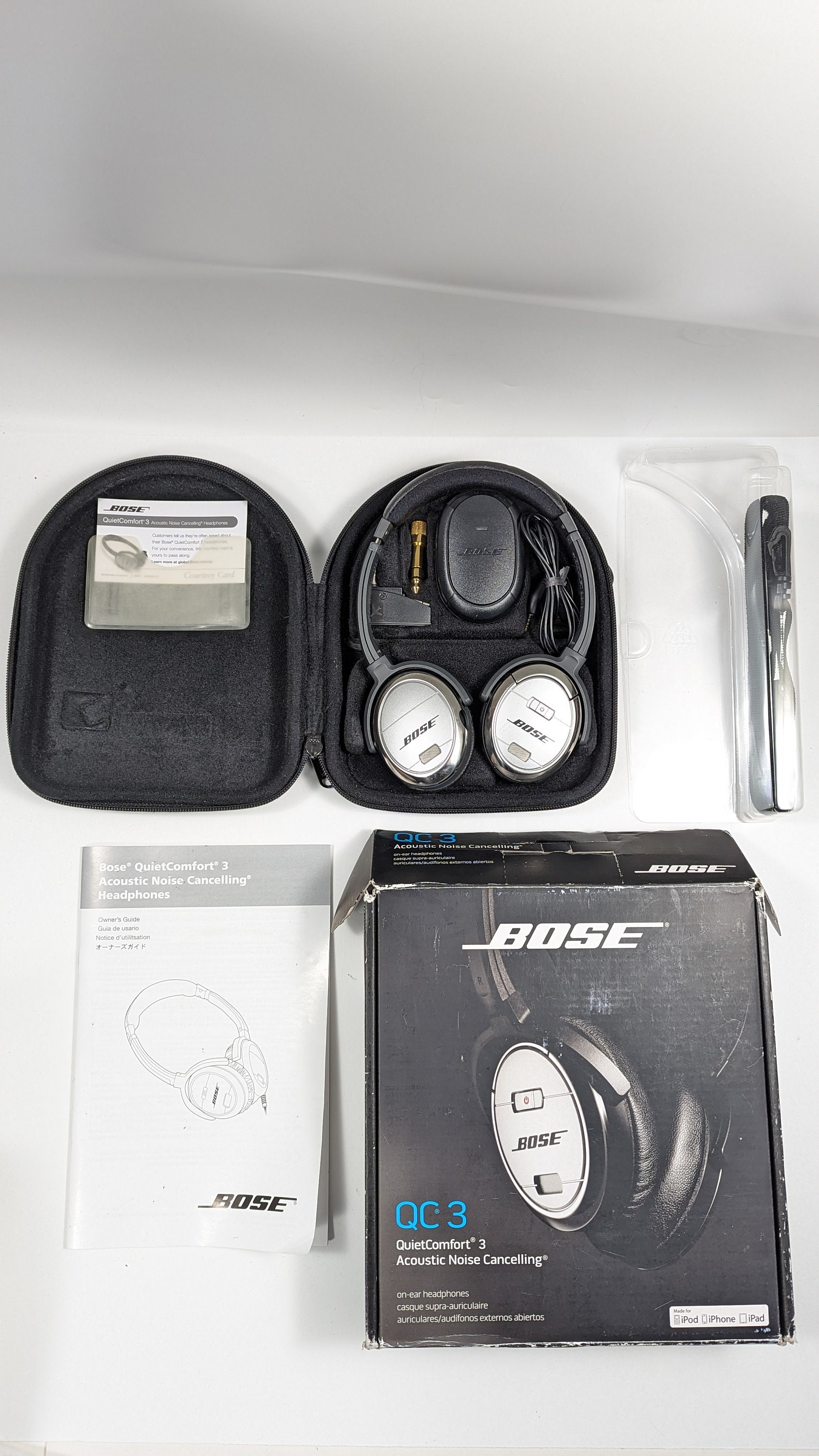 Bose quietcomfort 3 acoustic noise cancelling headphones hotsell