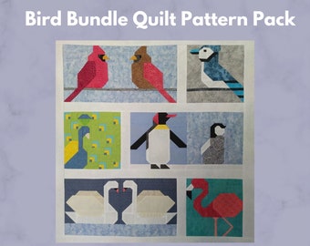 Bird Bundle Downloadable Quilt Pattern Pack