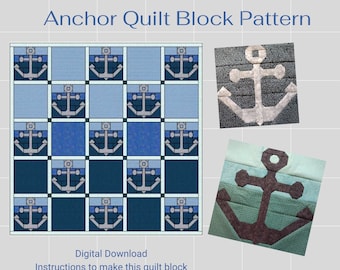 Anchor Quilt Block PDF Pattern