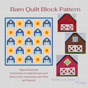 Barn Quilt Block PDF Pattern