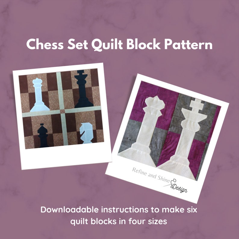 Chess Set Quilt Pattern Pack Pdf Etsy