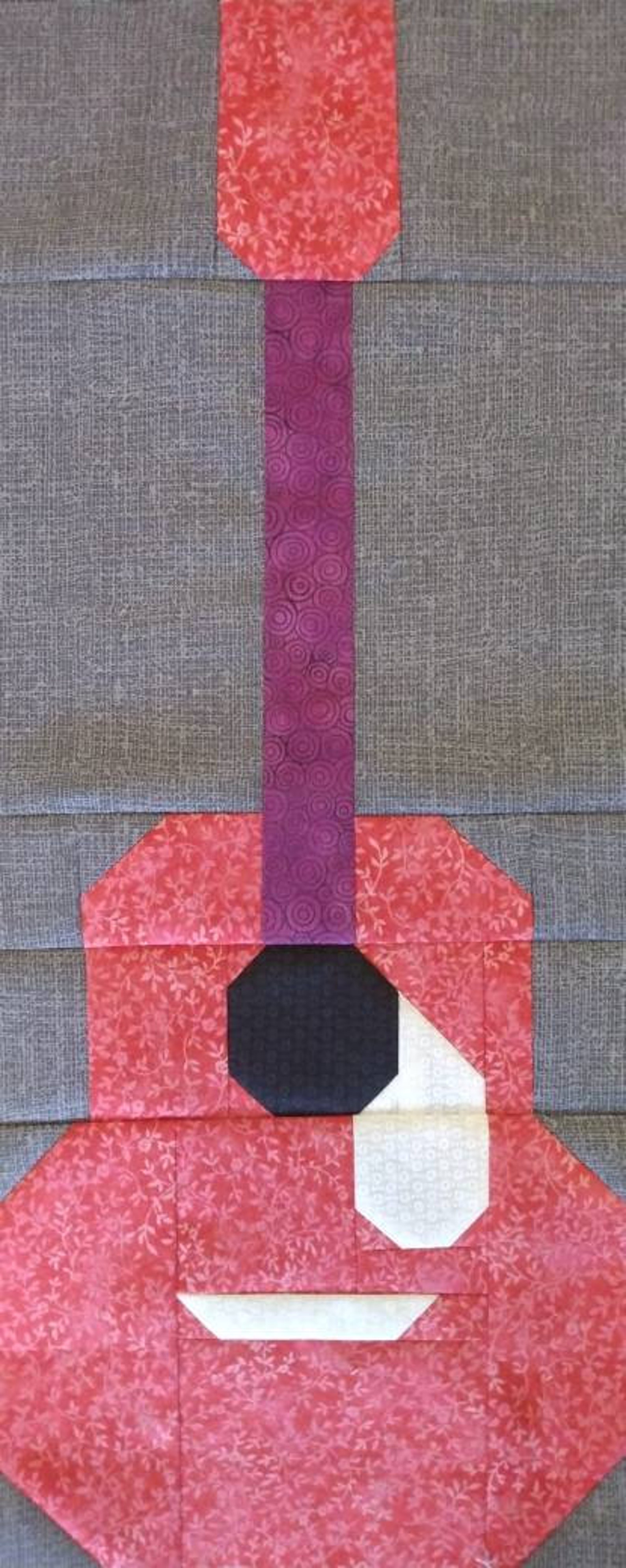 Acoustic Guitar Quilt Block PDF Pattern Etsy
